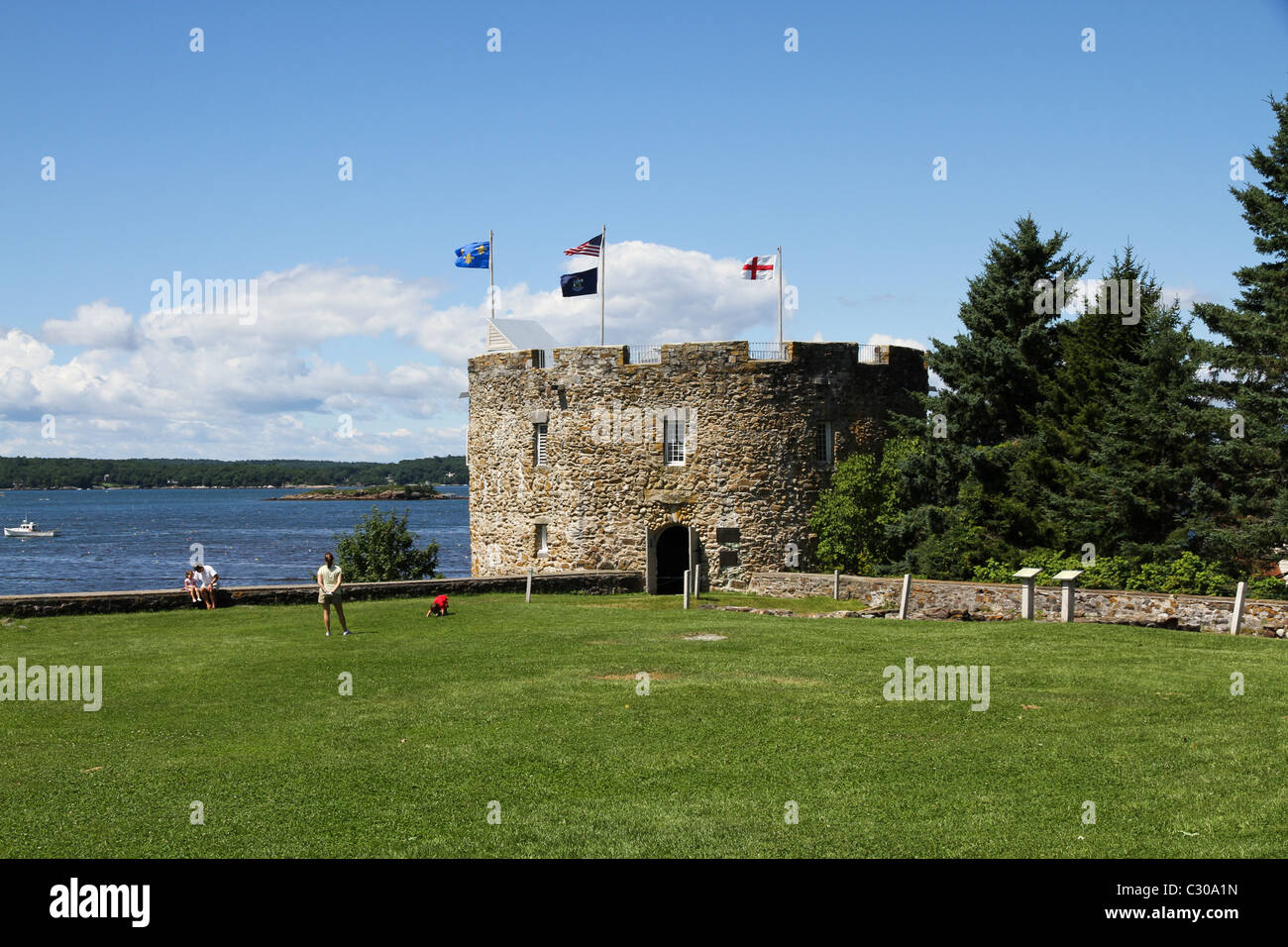 Fort William Henry von Pemaquid Stockfoto