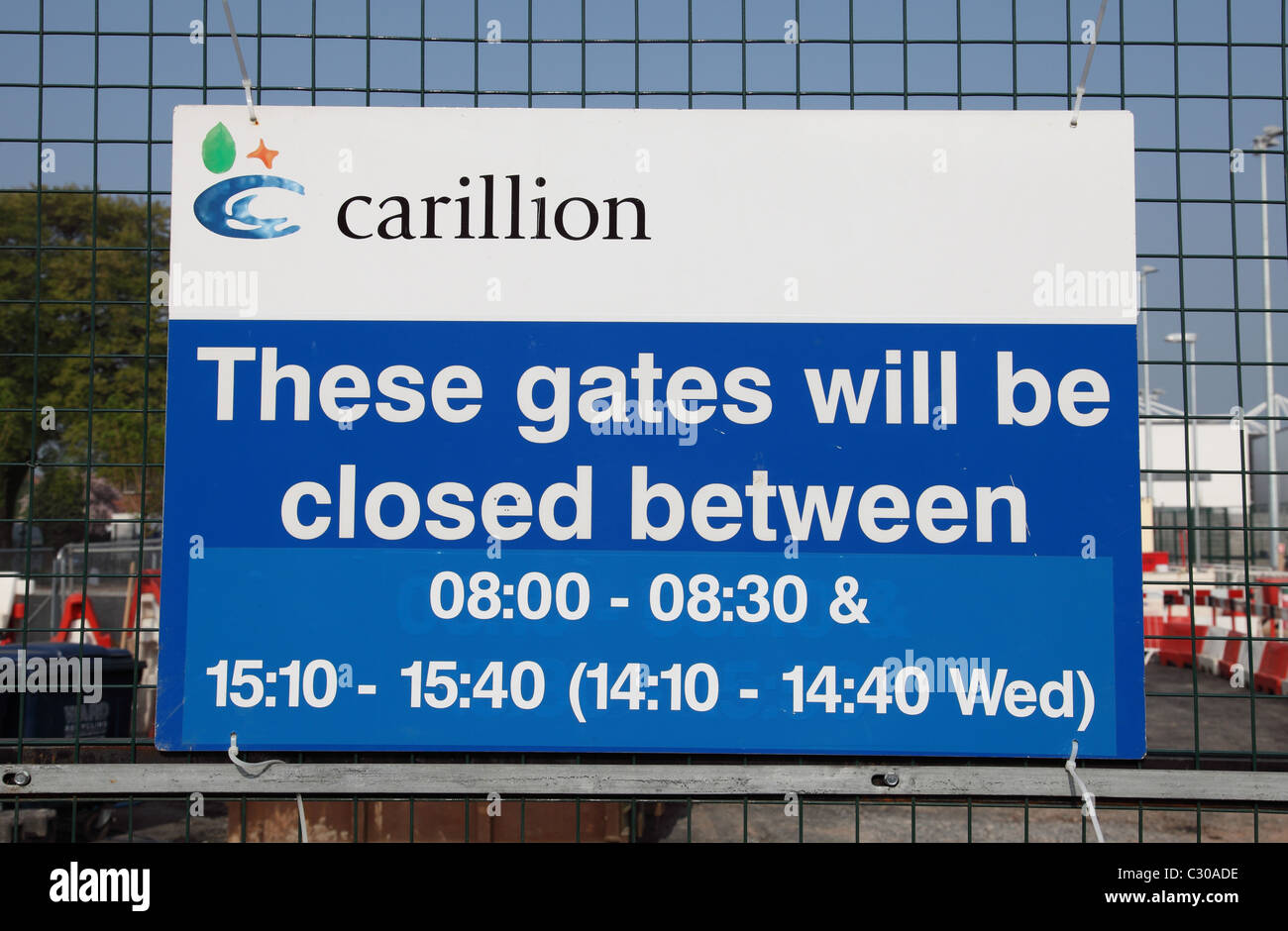 Ein Carillion Baustelle in einer Stadt, U.K. Stockfoto
