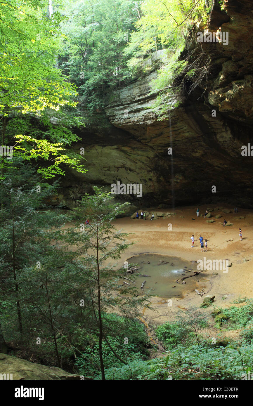 Ash-Höhle bei Hocking Hills State Park, Logan, Ohio, USA. Stockfoto