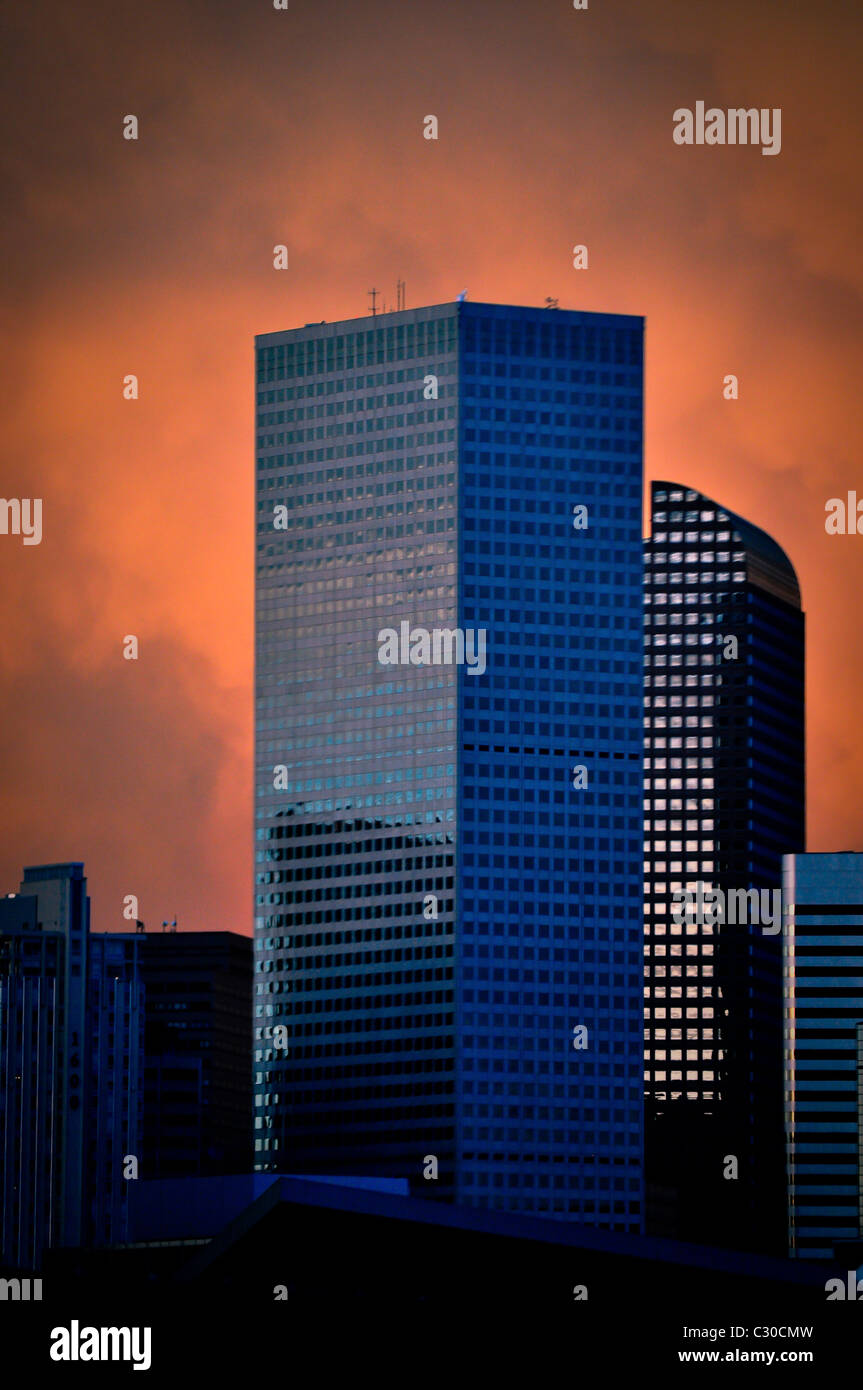 moderne Gebäude Grafik Glas und Stahl Stockfoto