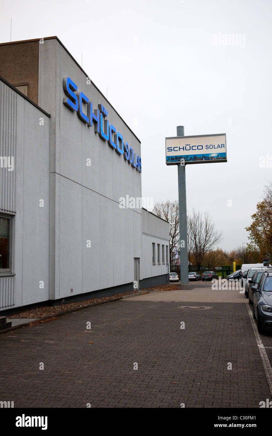 Schüco Solar Panels Zellfabrik in Deutschland Stockfotografie Alamy