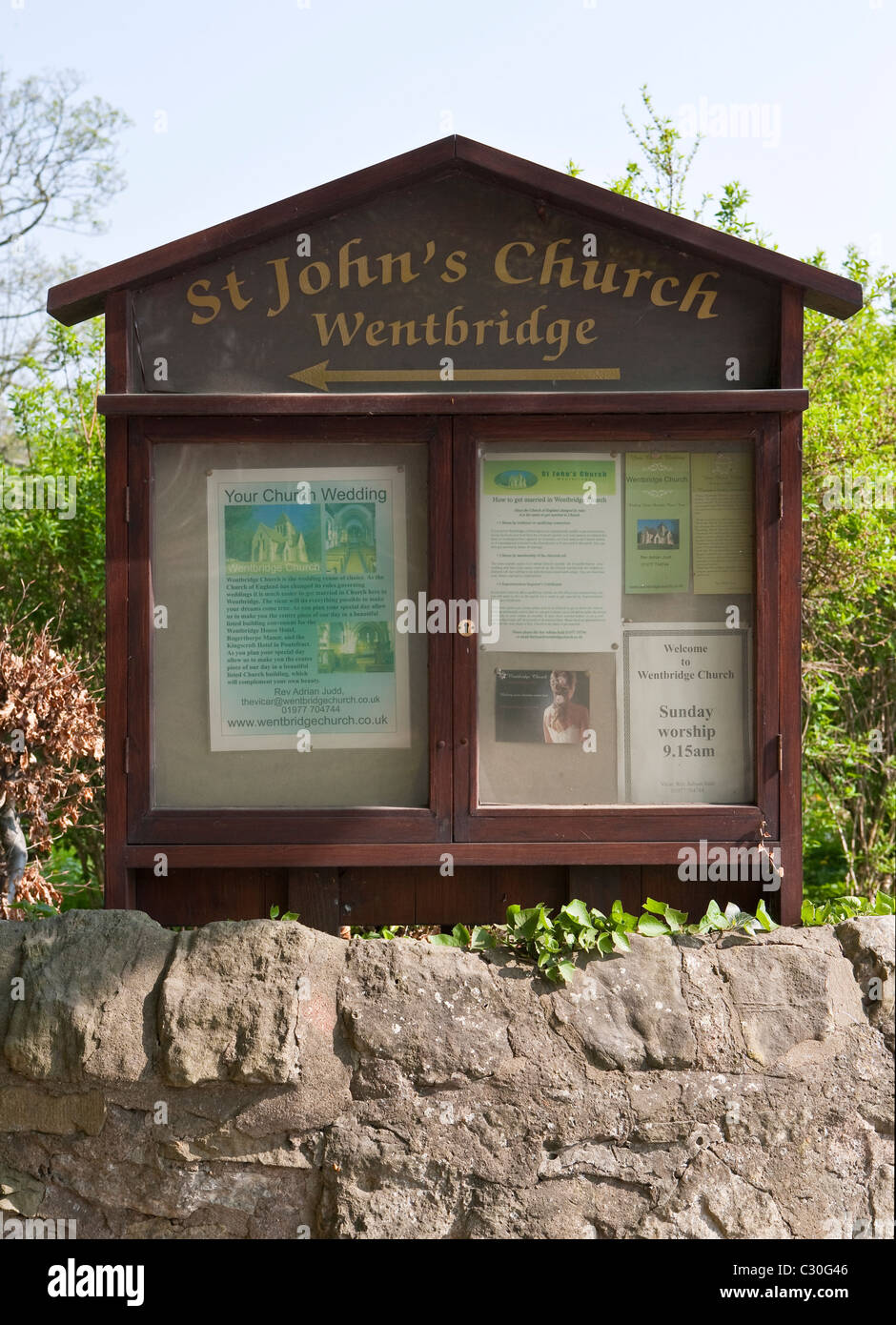 St John's Church Wentbridge Pontefract West Yorkshire Stockfoto