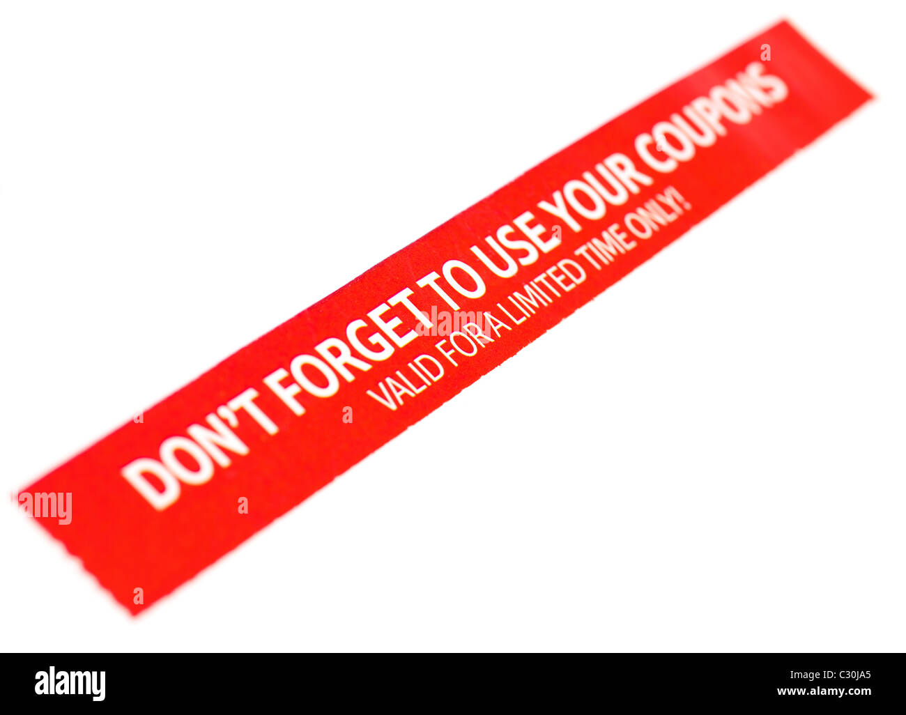 Erinnerung vergessen Sie nicht, Ihre Gutscheine gültig für eine begrenzte Zeit nur aus dem Tesco Supermarkt zu verwenden. EDITORIAL NUR Stockfoto