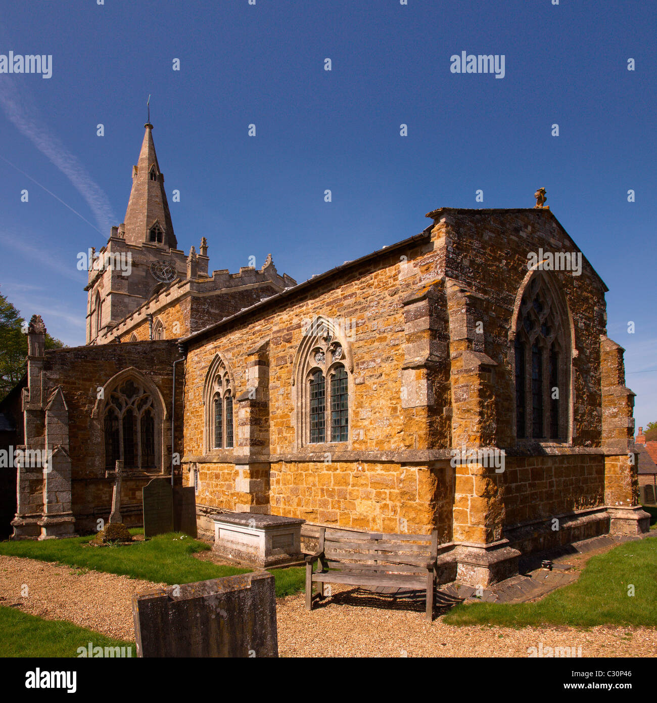St. John The Baptist-Pfarrkirche in Dorf der kalten Overton, Leicestershire, England, Großbritannien Stockfoto