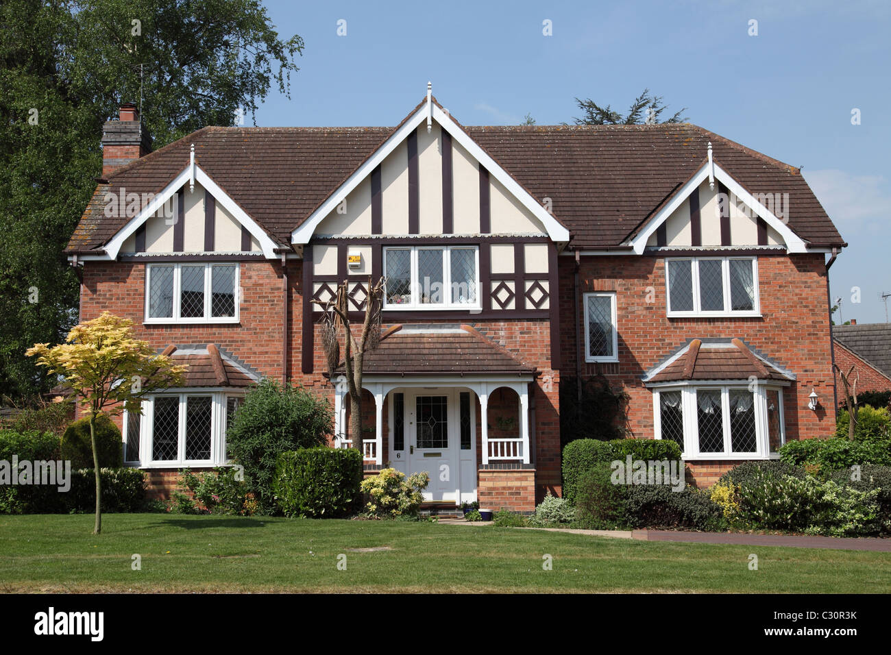 Ein modernes Einfamilienhaus executive in Großbritannien. Stockfoto