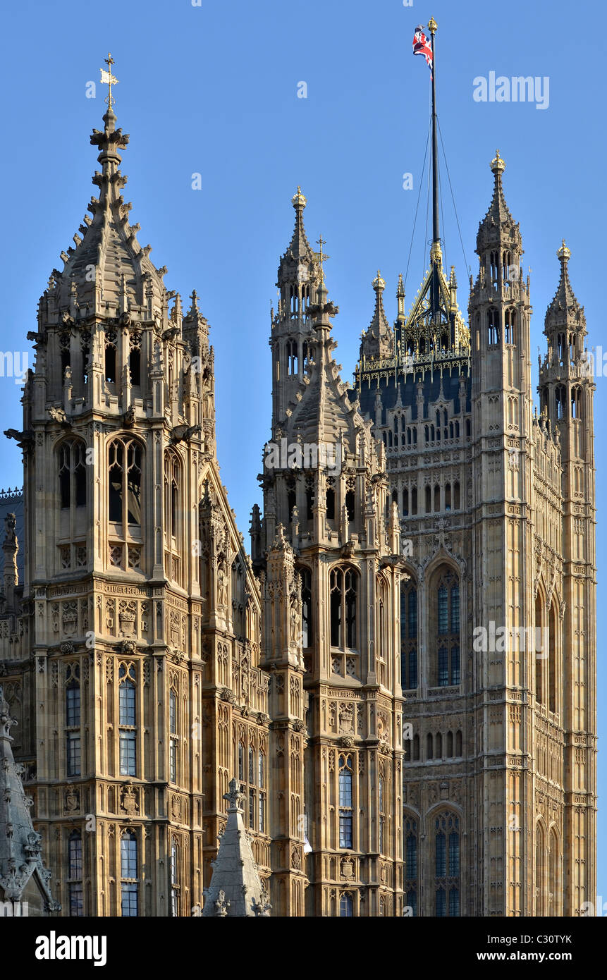 Victoria Turm - Häuser des Parlaments, London, UK Stockfoto