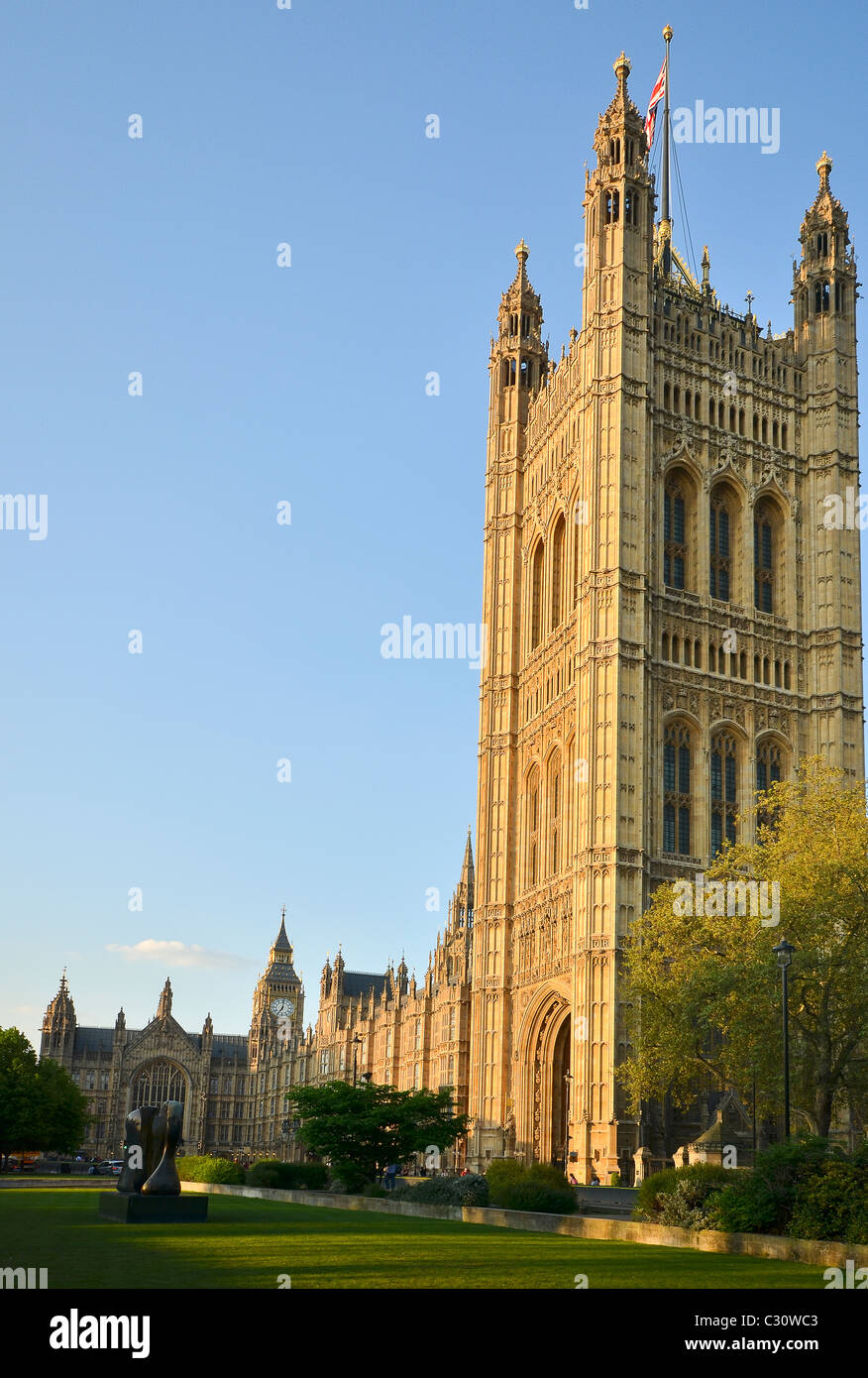 Victoria Tower - Haus des Parlaments, London, UK Stockfoto