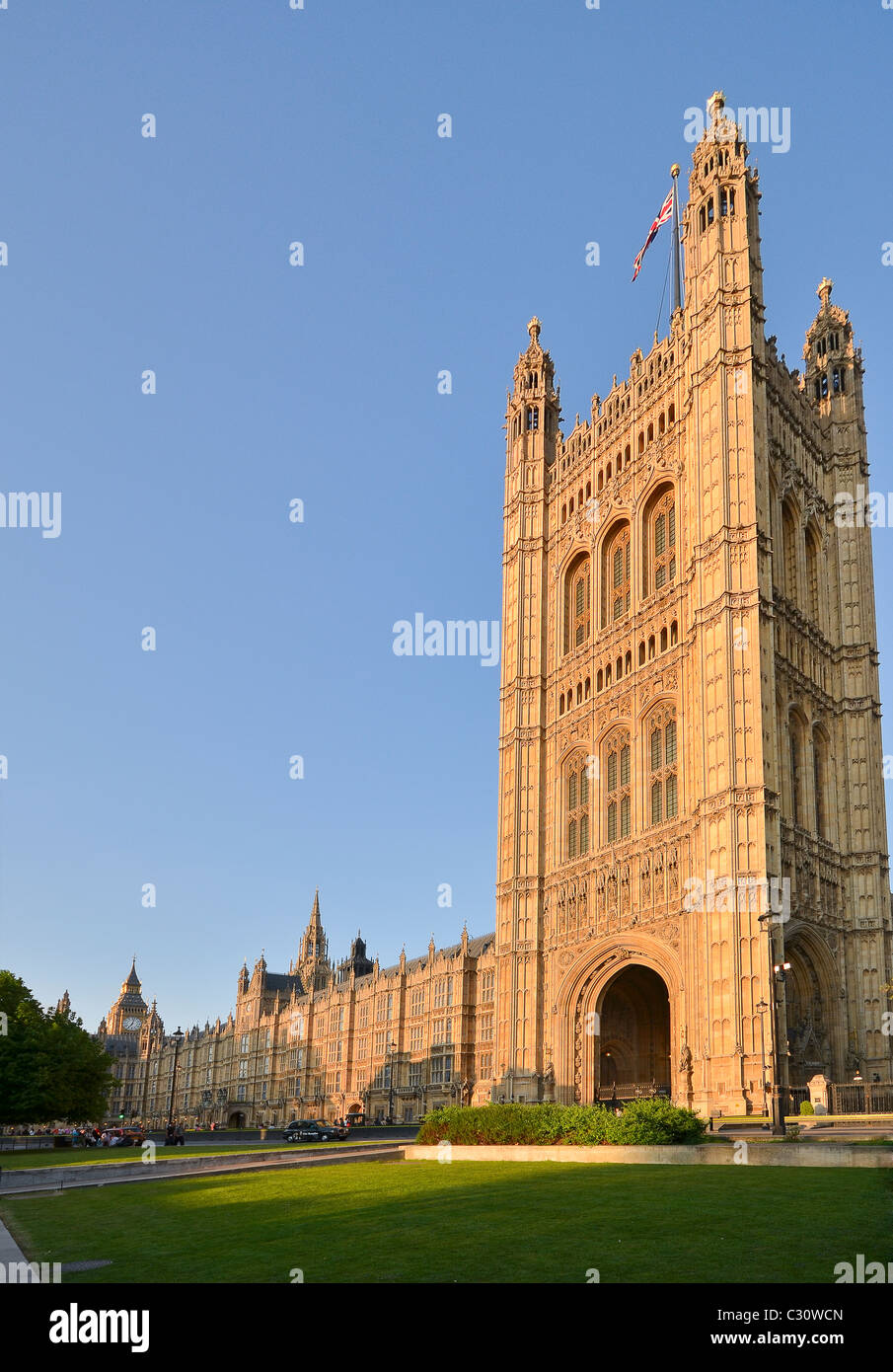 Haus des Parlaments - Victoria Tower, London, UK Stockfoto
