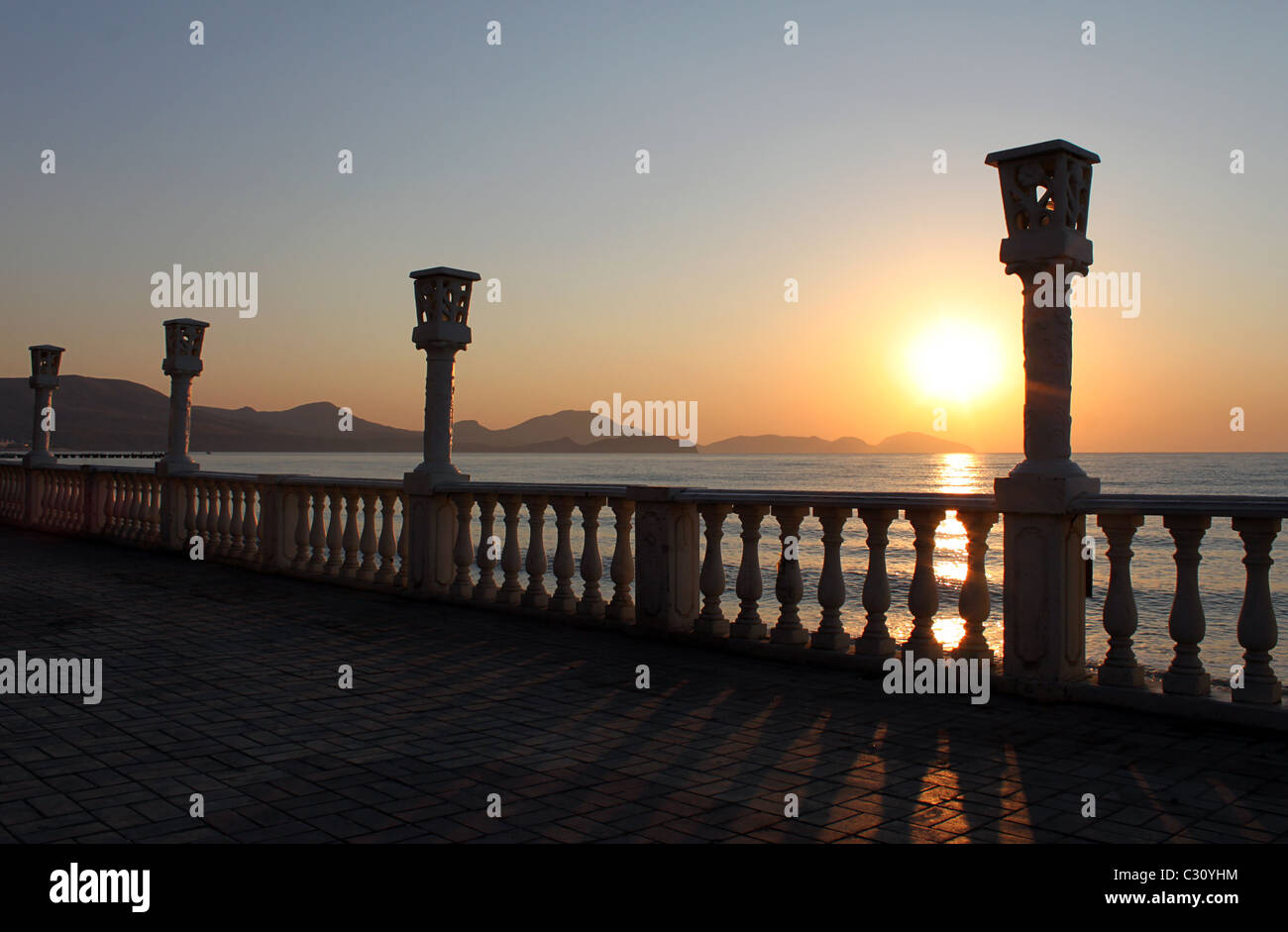 Morgen über Kai Stockfoto