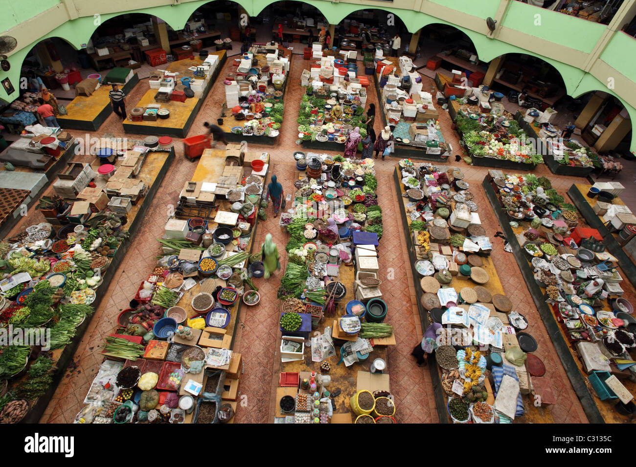 Zentralmarkt. Kota Bharu, Kelantan, Malaysia, Süd-Ost-Asien, Asien Stockfoto