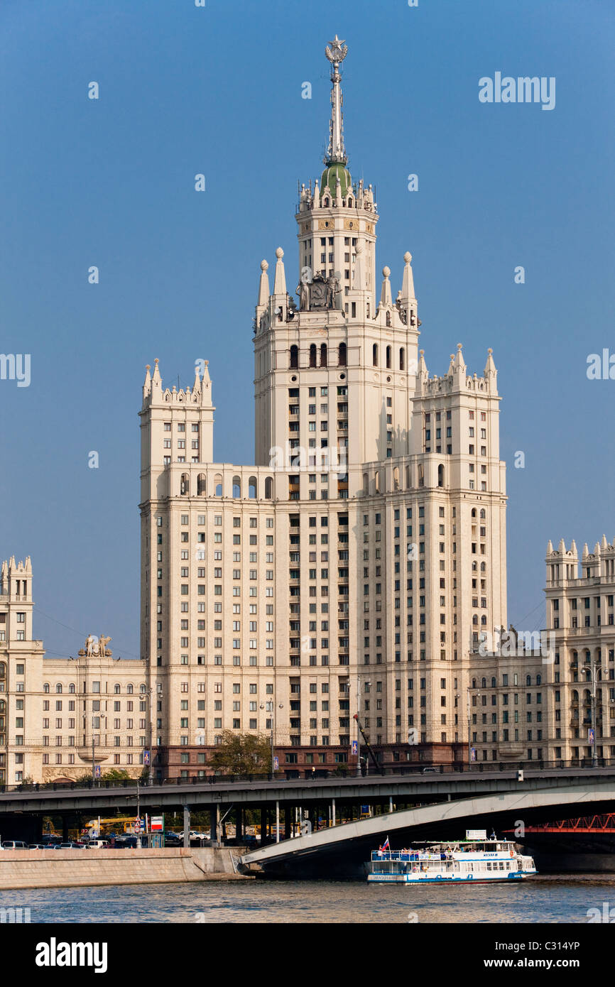 Kotelnicheskaya Damm Gebäude, Moskau, Russische Föderation Stockfoto