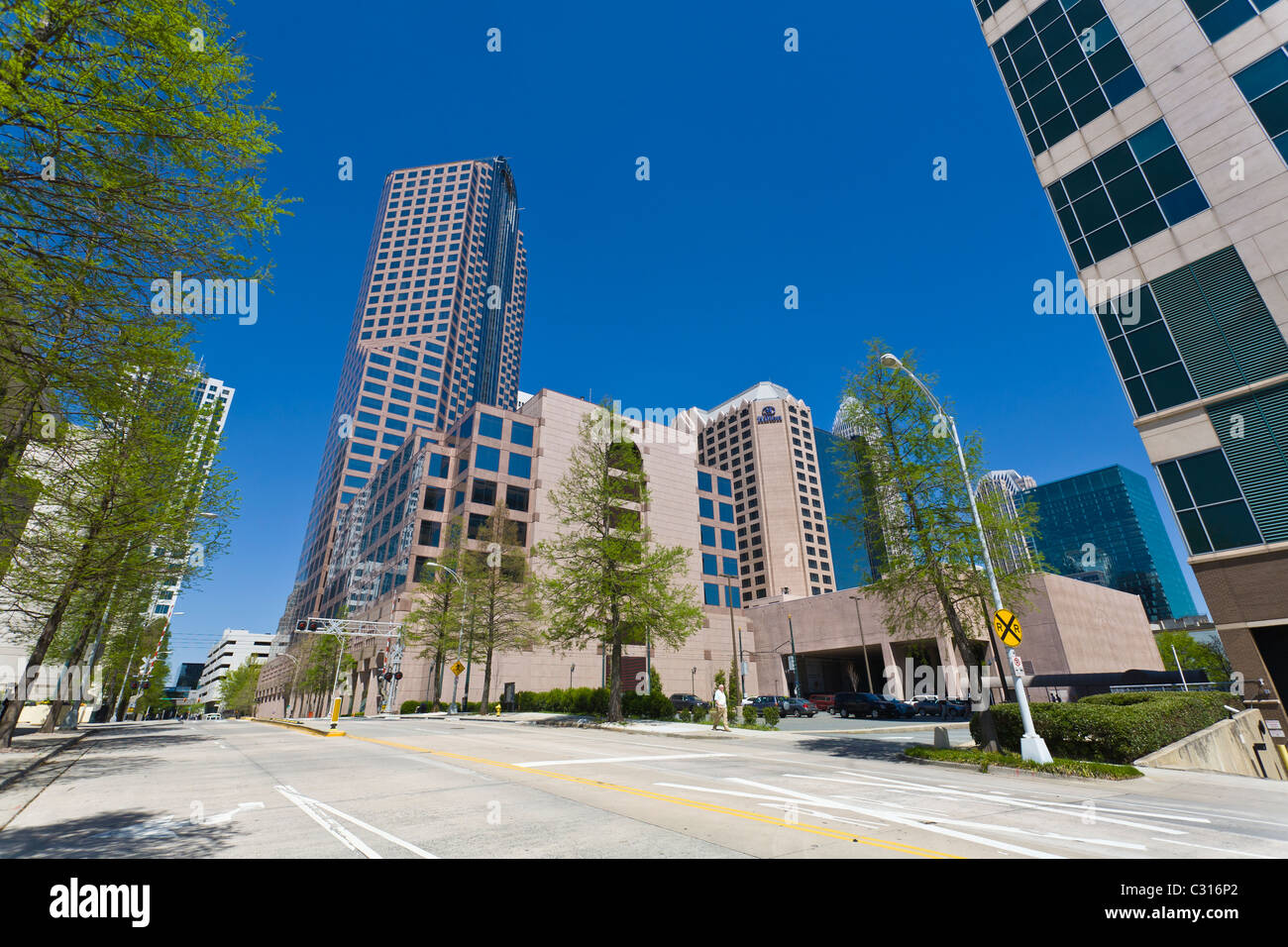 Moderne Gebäude in der Innenstadt von Charlotte, North Carolina Stockfoto