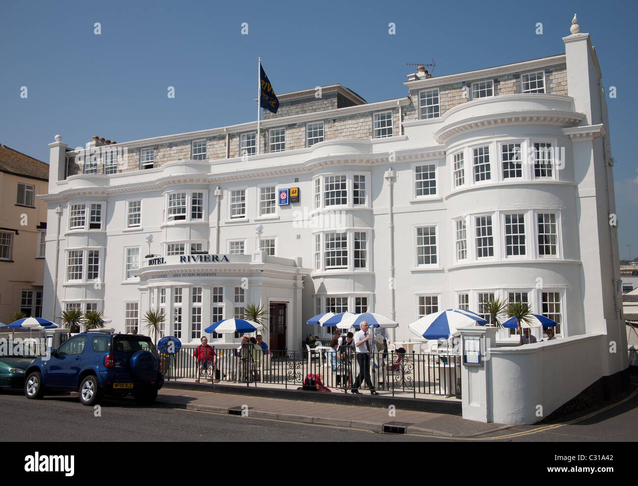 Das Riviera Hotel Sidmouth Stockfoto