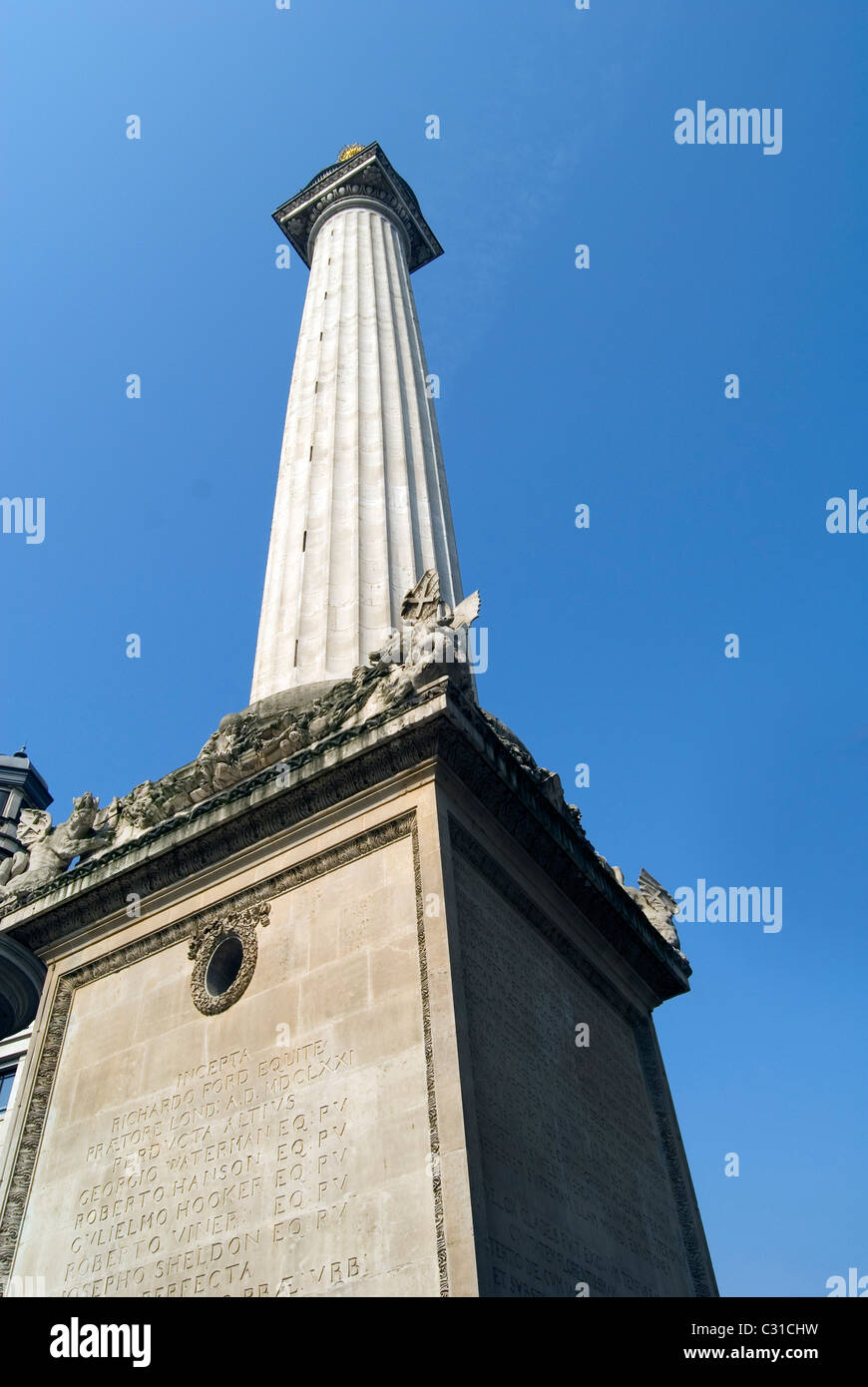 Nelson's Column Memorial in London Stockfoto