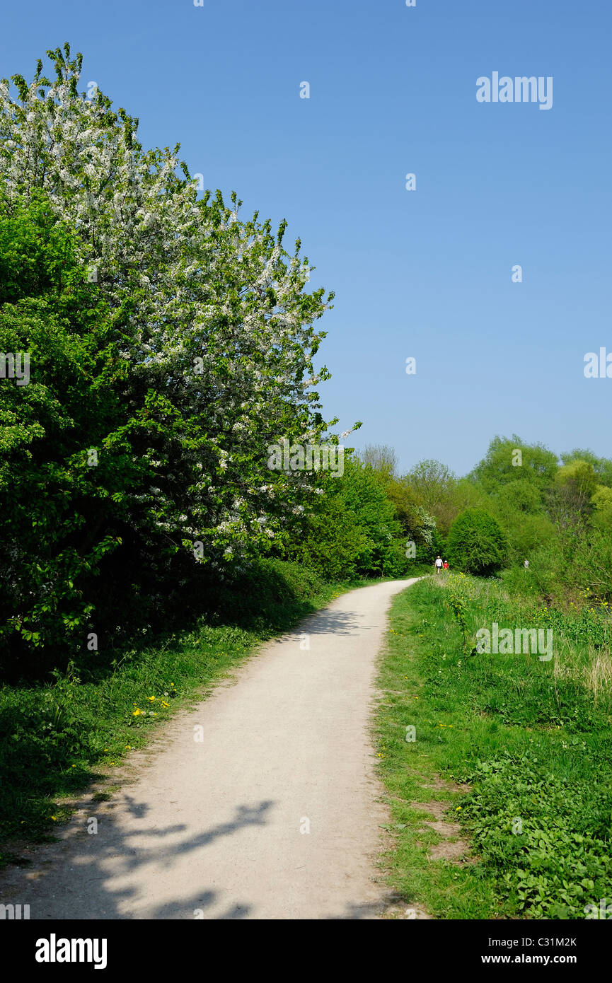 Uferpromenade am Fluss Trent Nottingham England uk Stockfoto