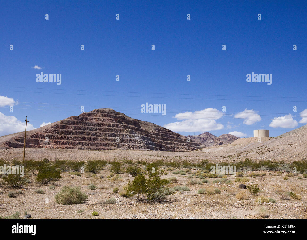 Tagebau-Landschaft Stockfoto