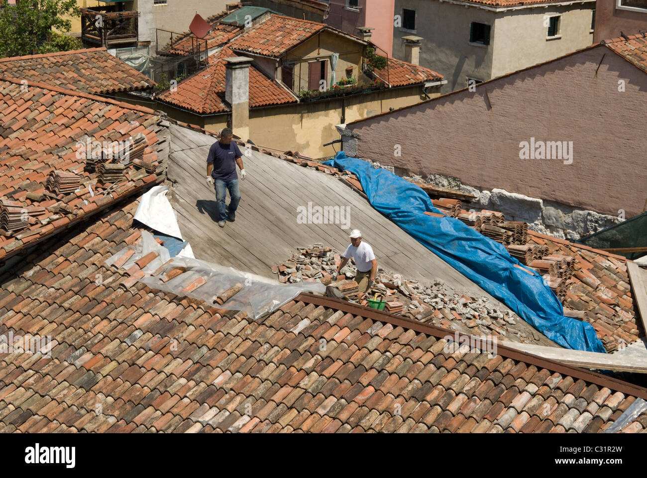 Ansicht von Venedig auf dem Dach Stockfoto