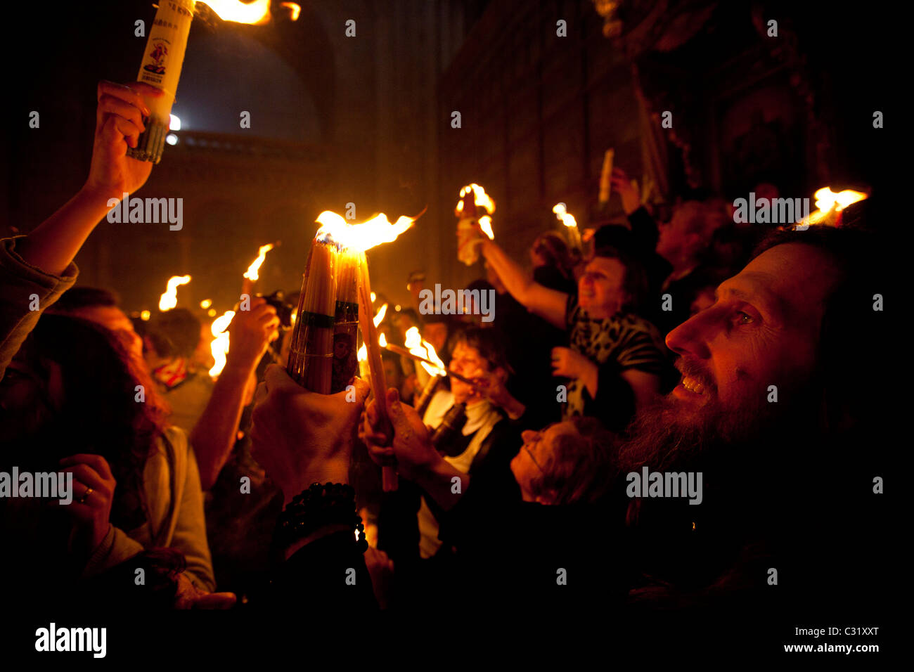 Der Samstag des Lichts ist eine orthodoxe fest feiert die Auferstehung Christi. Stockfoto