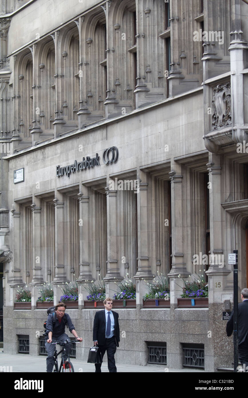 Europa arabische Bankgebäude Londoner Stockfoto