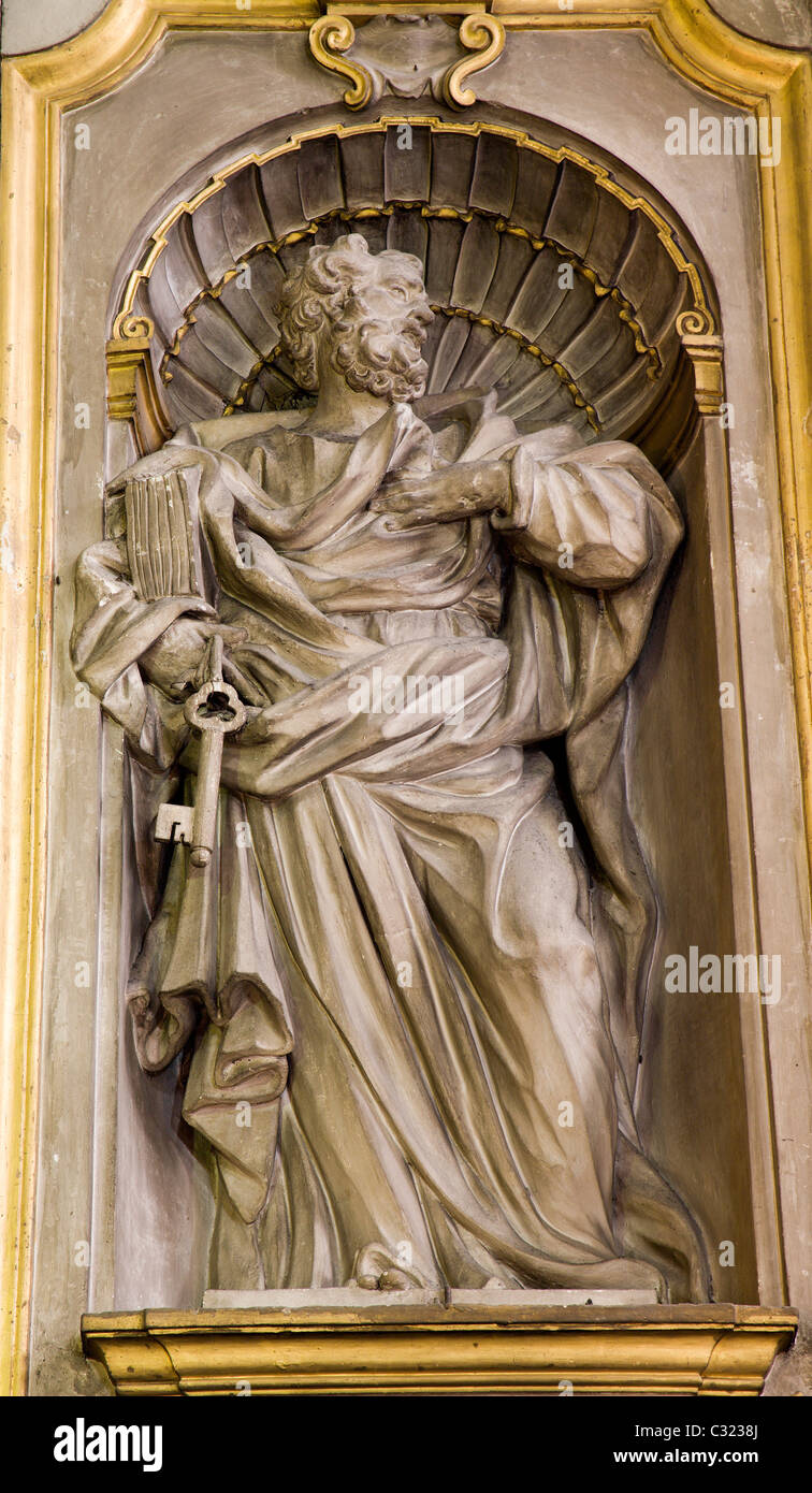 Florenz - st. Peter Statue von st. Markus-Kirche Stockfoto