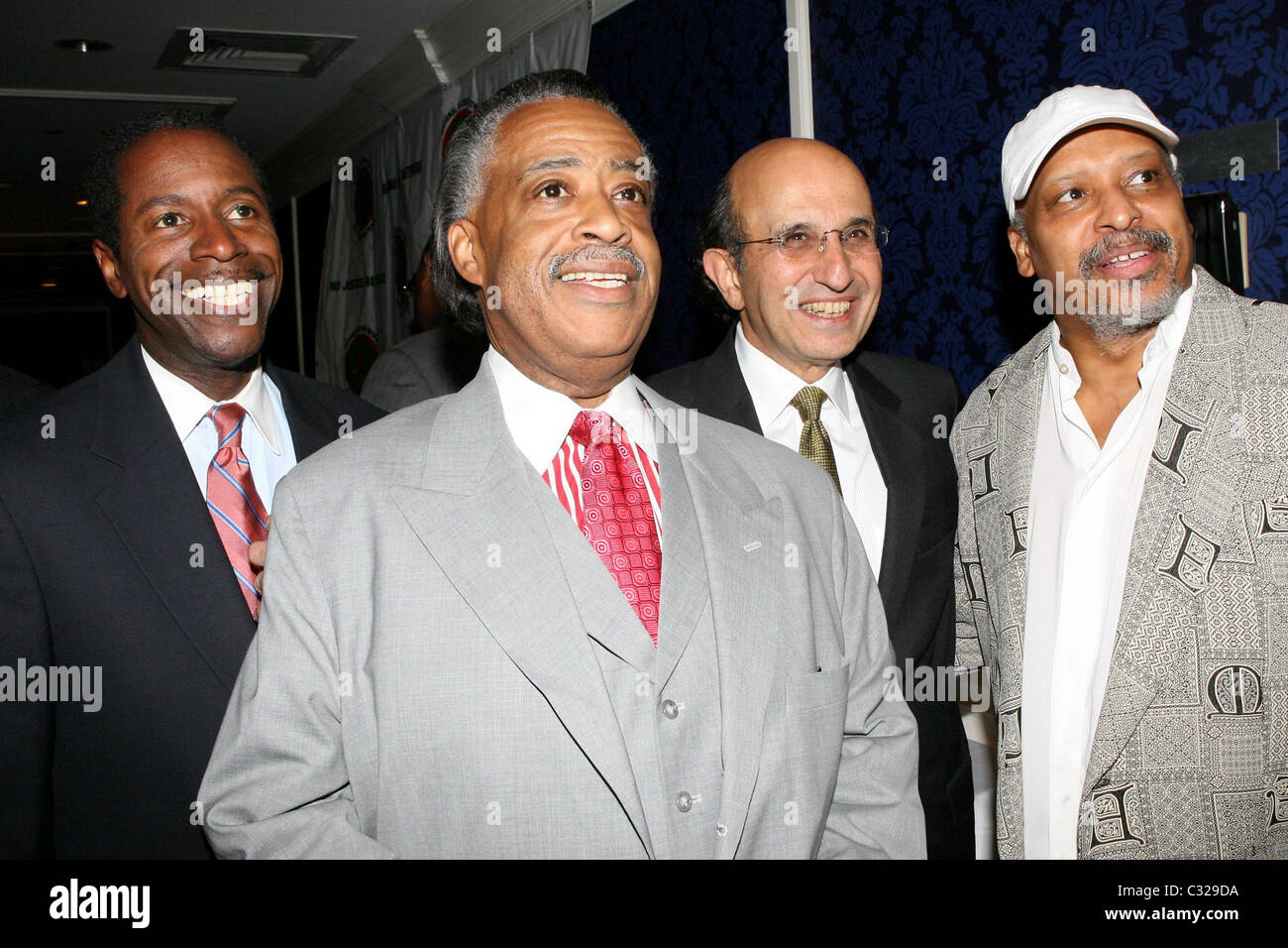 Malcolm Smith, Reverend Al Sharpton, Joel Klein und James Mtume Reverend Al Sharpton Geburtstagsfeier im Sheraton Hotel & Stockfoto