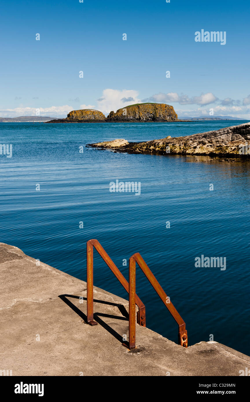 Ballintoy Harbour, County Antrim Stockfoto