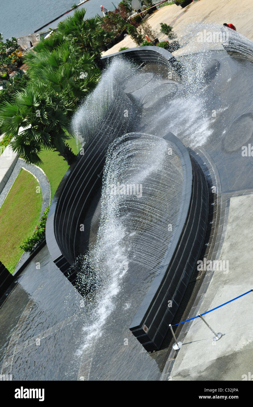 Brunnen in der Marina Barrage, Singapur Stockfoto