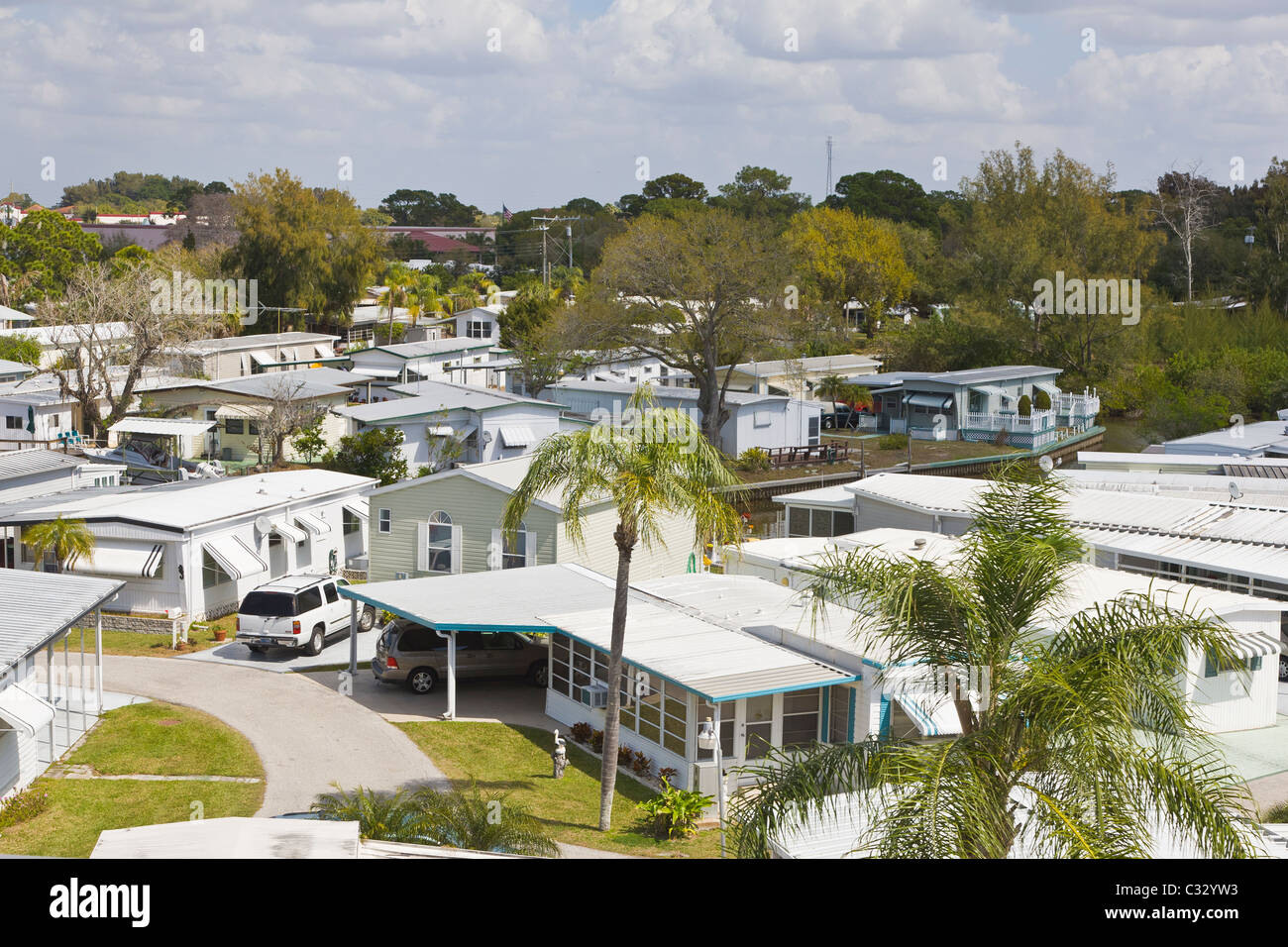 Mobilheimpark in Venice Florida Stockfoto