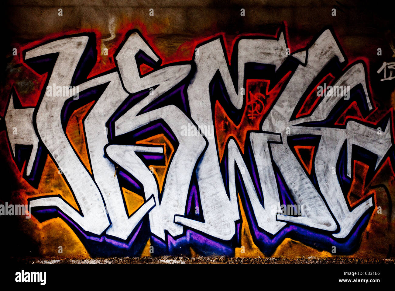 Bunte Graffiti Stockfoto