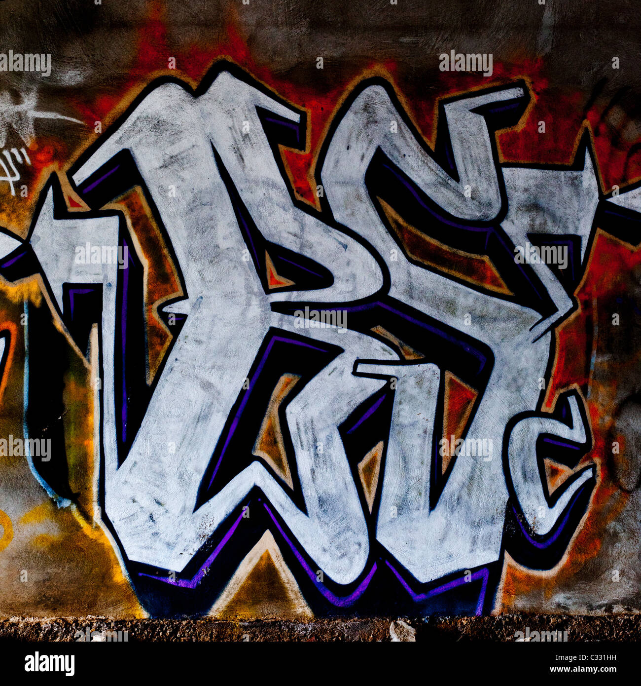 Bunte Graffiti Stockfoto