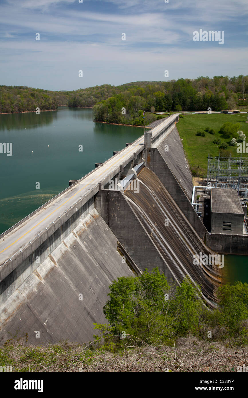 Norris-Staudamm und Stausee Stockfoto