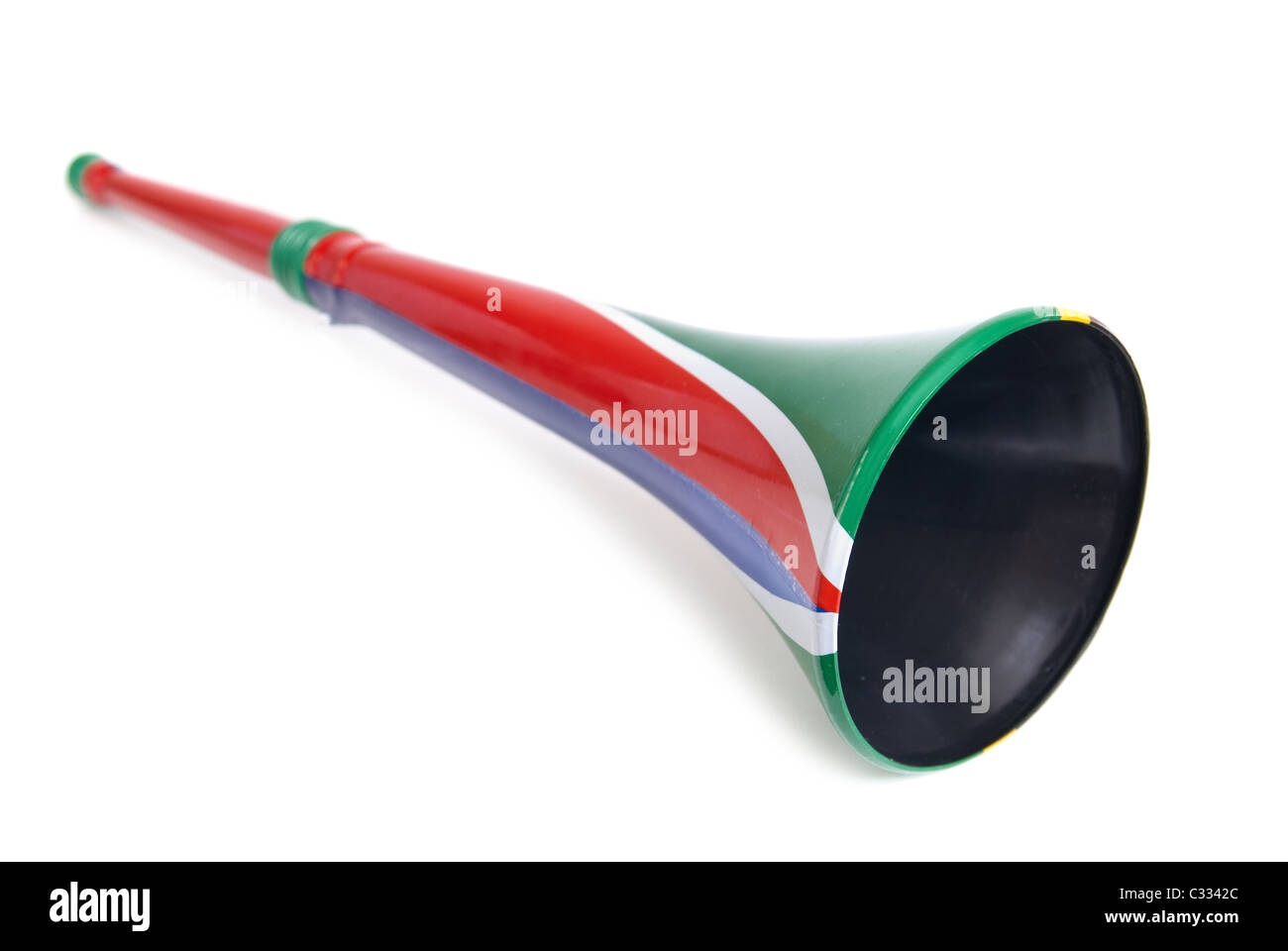 Südafrikanische Vuvuzela Stockfoto