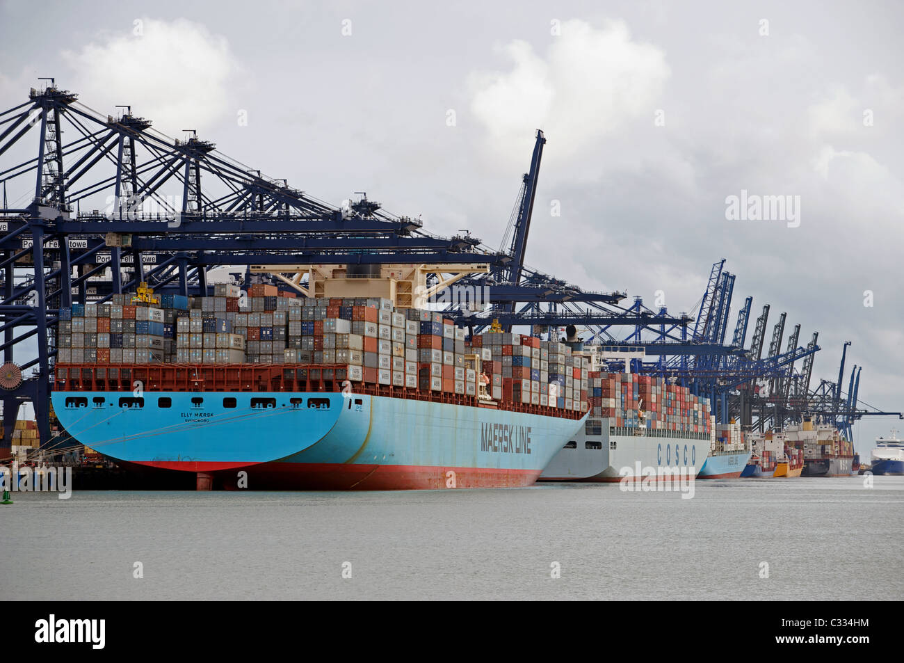 Trinity Container terminal, Hafen von Felixstowe, Suffolk, UK. Stockfoto