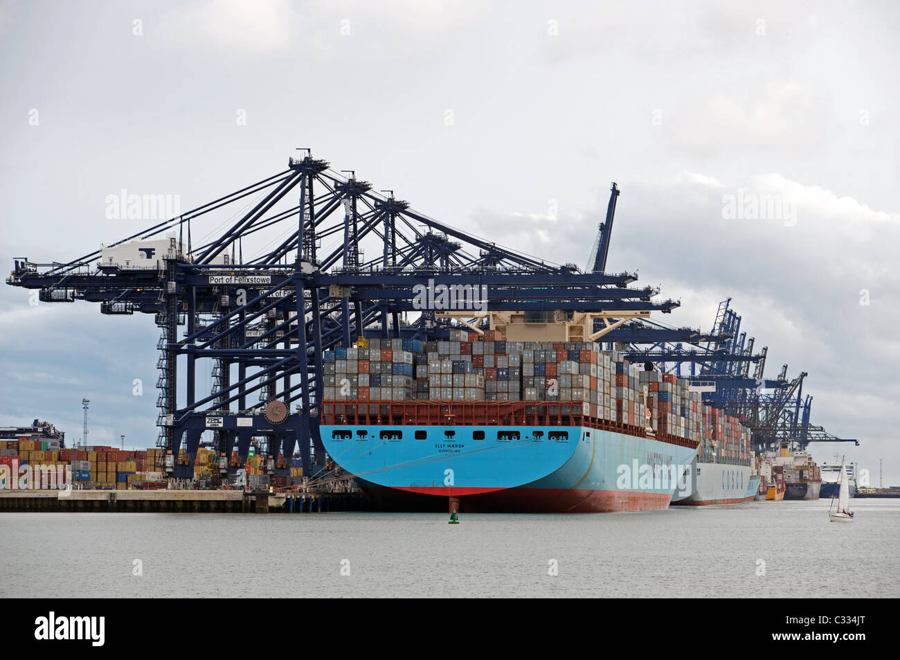 Trinity Container terminal, Hafen von Felixstowe, Suffolk, UK. Stockfoto