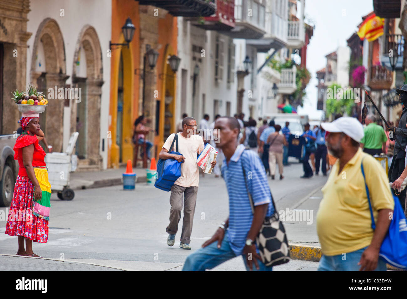 Altstadt, Cartagena, Kolumbien Stockfoto