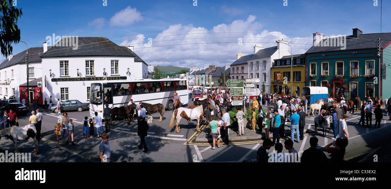 Kenmare Messe Tag, Kenmare, Co. Kerry, Irland; Traditionelle Pferdemarkt Stockfoto