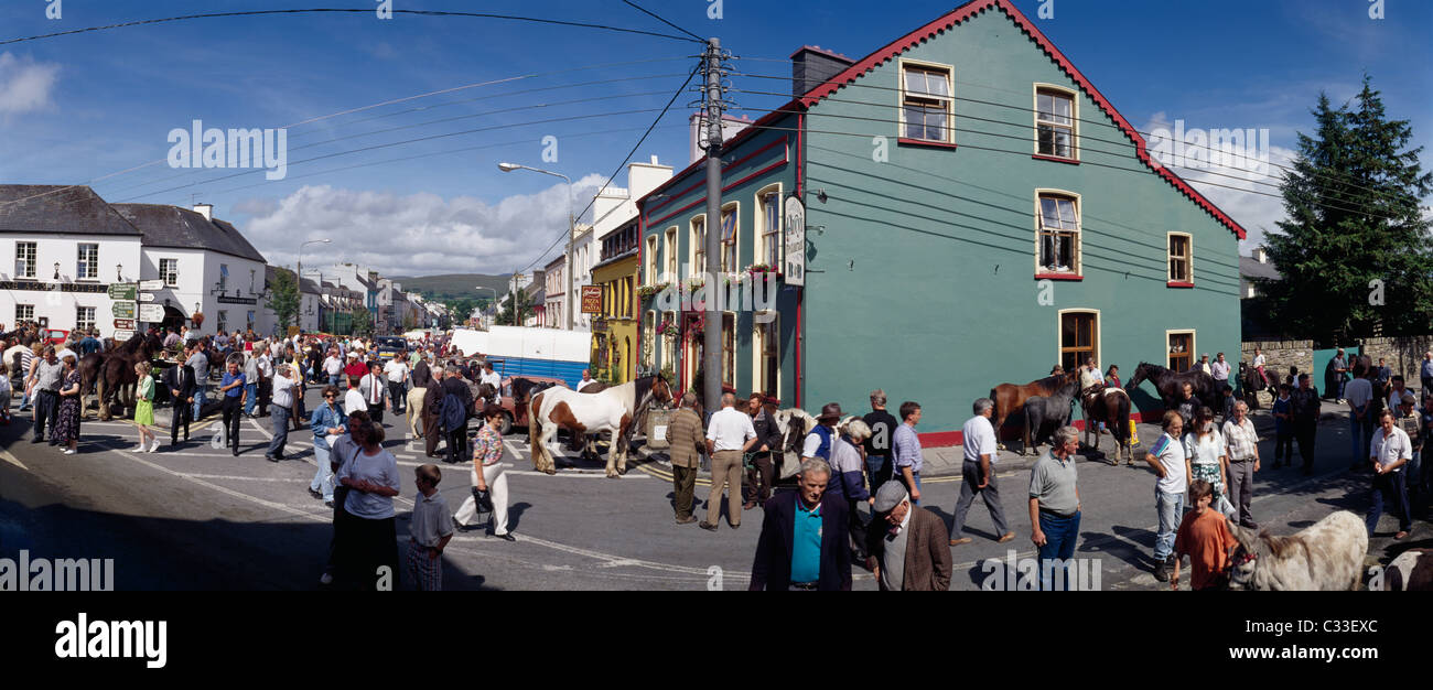 Kenmare Messe Tag, Kenmare, Co. Kerry, Irland; Traditionelle Pferdemarkt Stockfoto