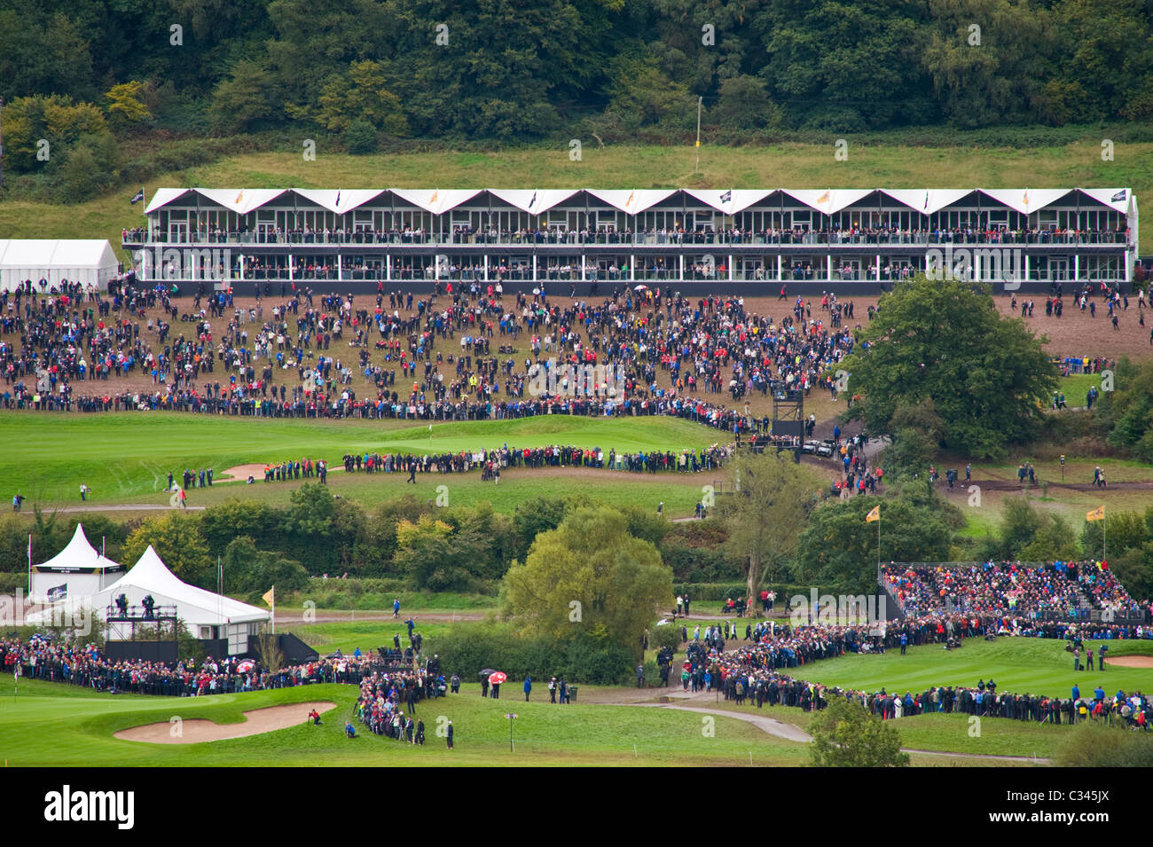 Ryder Cup 2010 im The Celtic Manor Resort View im Laufe Newport South Wales UK Stockfoto