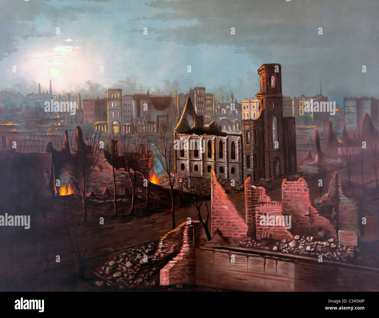 Chicago nach die großen, Oktober 1871 Brand Stockfoto