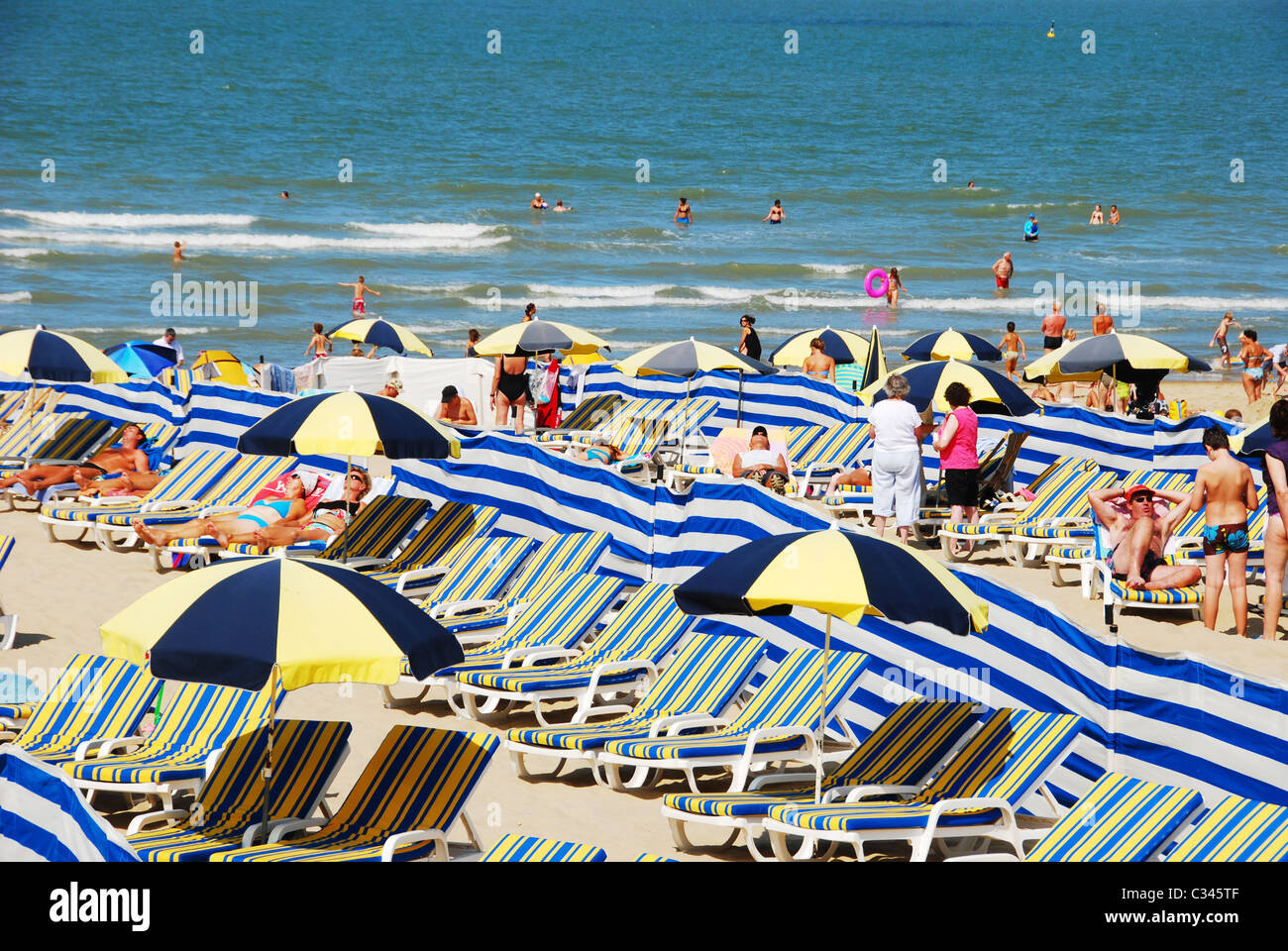 Strand, Belgien Stockfoto