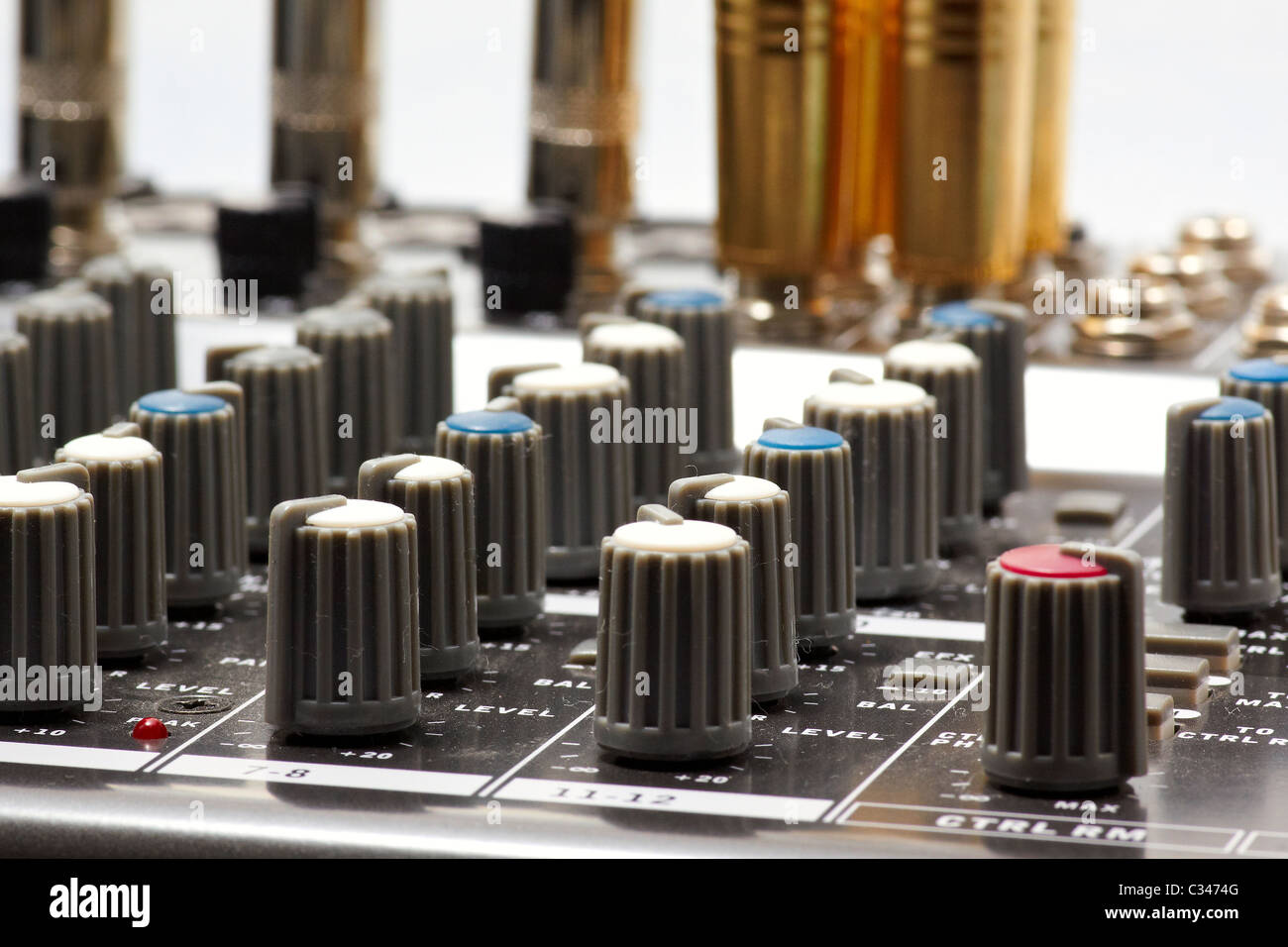 Audio-Equipment für die Studio-Aufnahme Wiedergabe Stockfoto