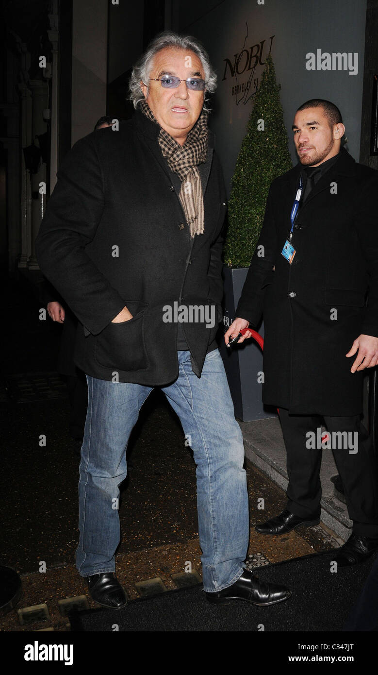Flavio Briatore verlassen Nobu Restaurant London, England - 05.12.08 Stockfoto