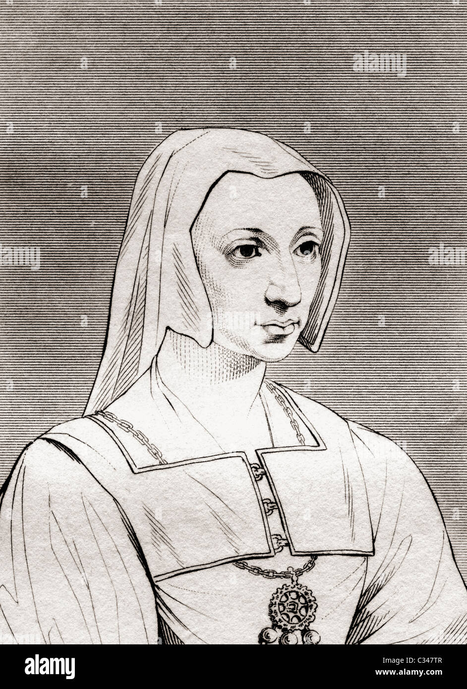 Katharina von Aragon, 1485 – 1536, aka Katherine oder Katharine. Königin von England als die erste Gemahlin von König Henry VIII von England. Stockfoto