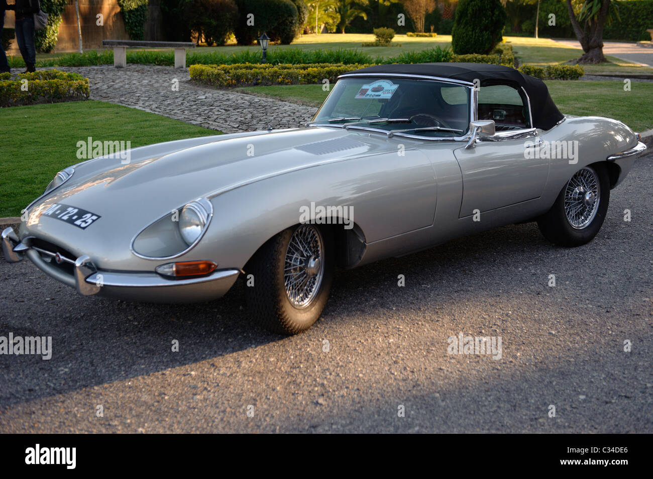 Jaguar E-Type Cabrio Stockfoto