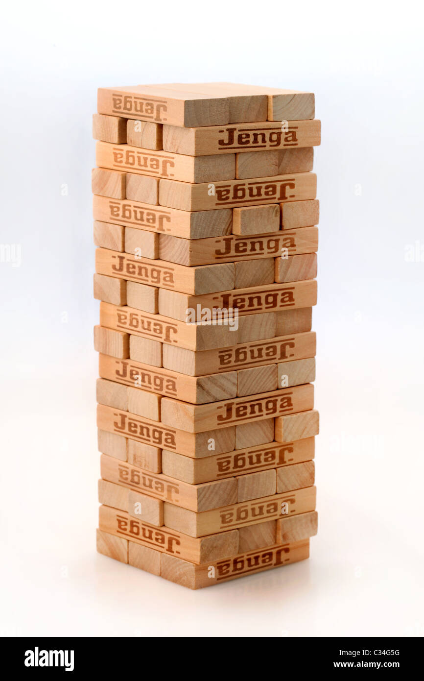 Jenga-Turm Stockfoto