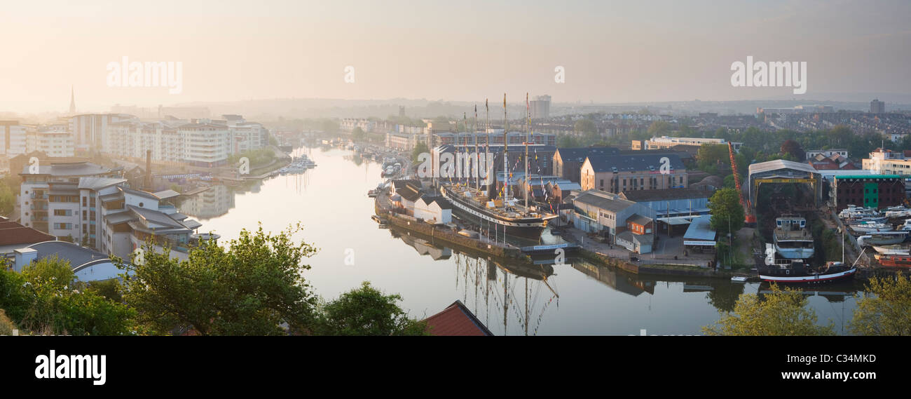 Bristol Floating Harbour und die SS Great Britain. Bristol. England. VEREINIGTES KÖNIGREICH. Stockfoto