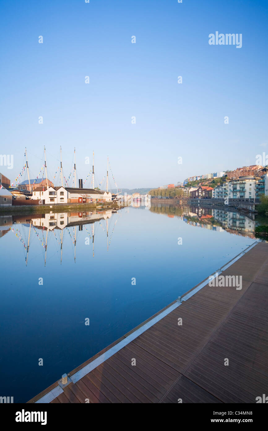 Bristol Floating Harbour und die SS Great Britain. Bristol. England. VEREINIGTES KÖNIGREICH. Stockfoto