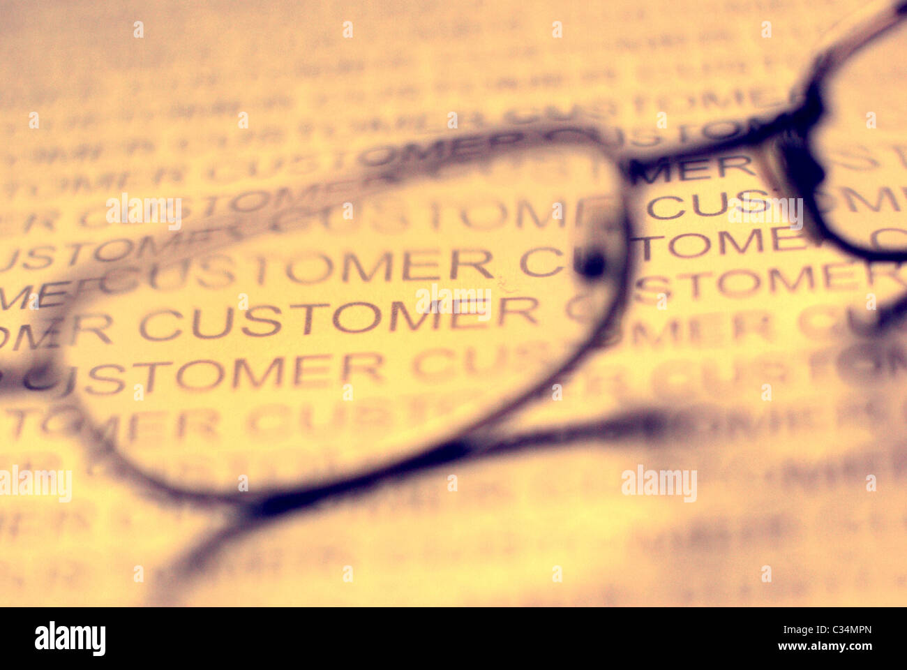 Kundenorientierung / Konzept konzentriert. Stockfoto