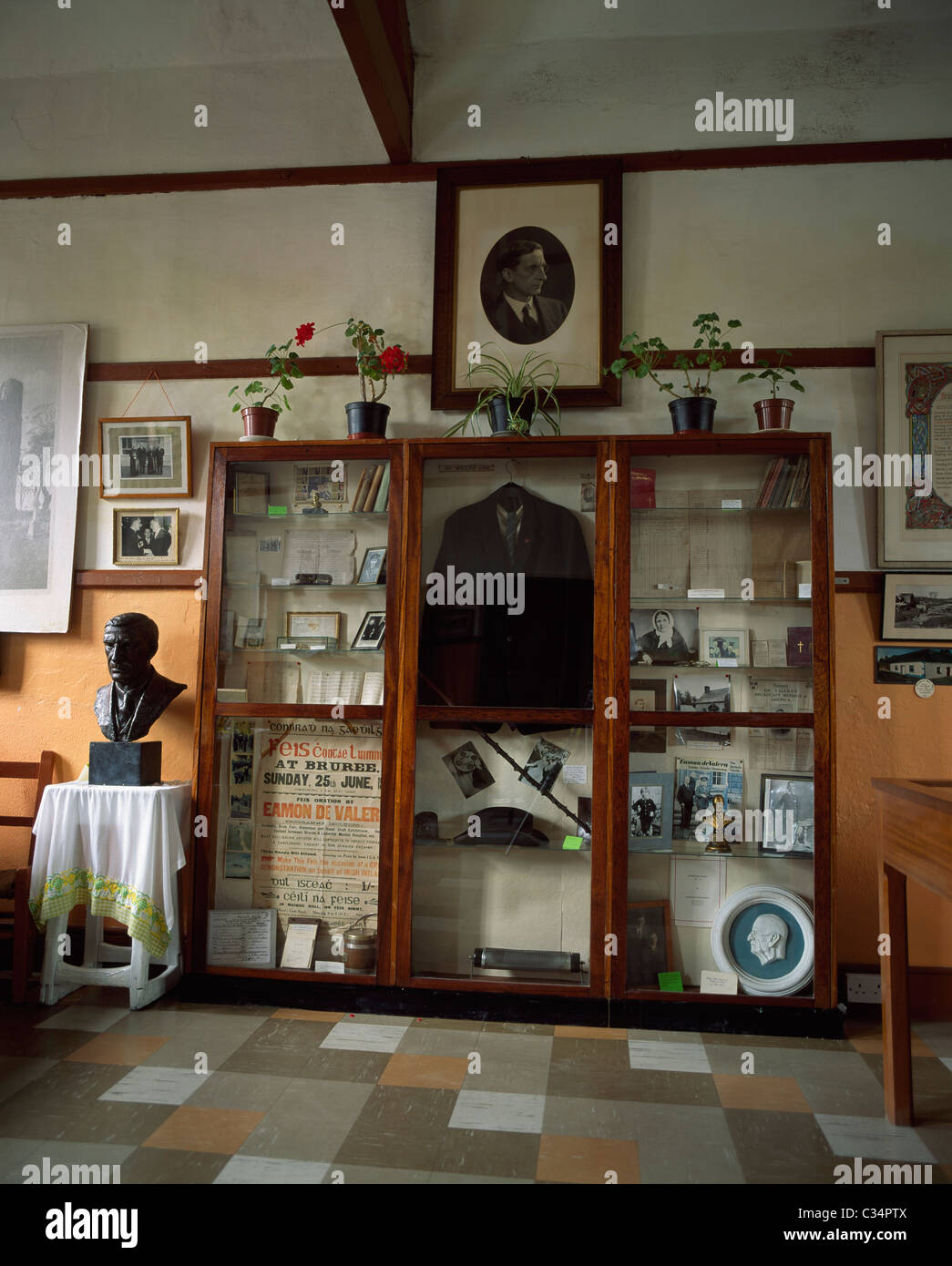 Bruree, Co Limerick, Irland; Innenraum des Musée De Valera Stockfoto
