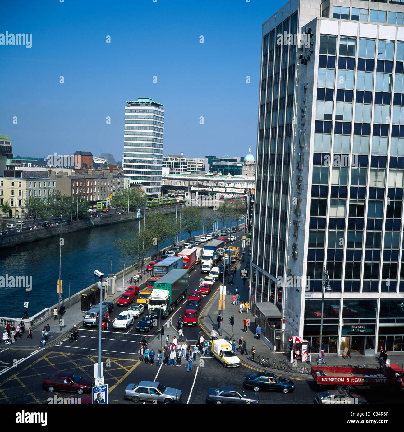 Dublin, Co. Dublin, Irland; Straßenszenen von Burgh Quay Stockfoto
